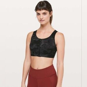 Women's Black Camouflage Sports Bra